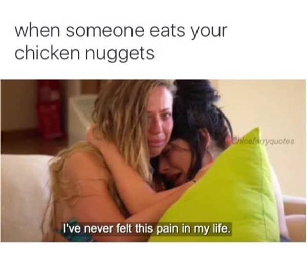 chicken nuggets relatable meme