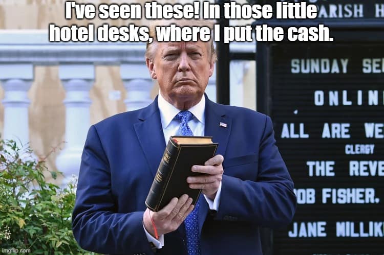 27 Trump Holding Bible Meme 1