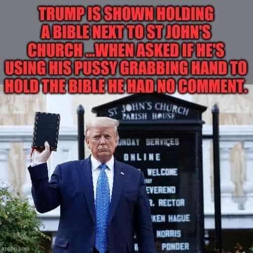 27 Trump Holding Bible Meme 14