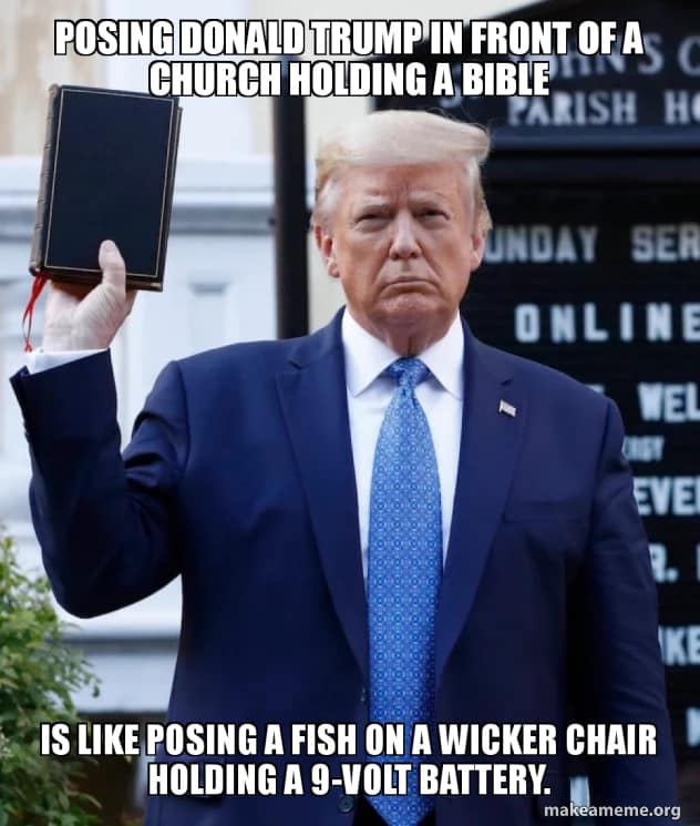 27 Trump Holding Bible Meme 19