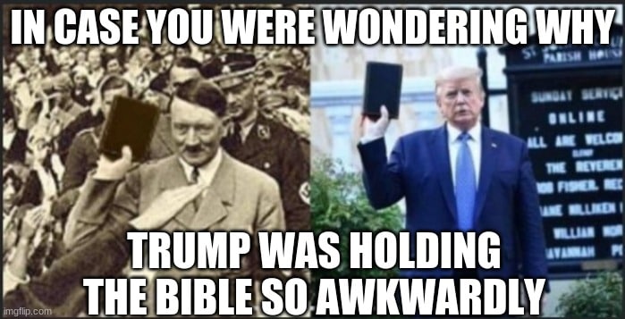 27 Trump Holding Bible Meme 4