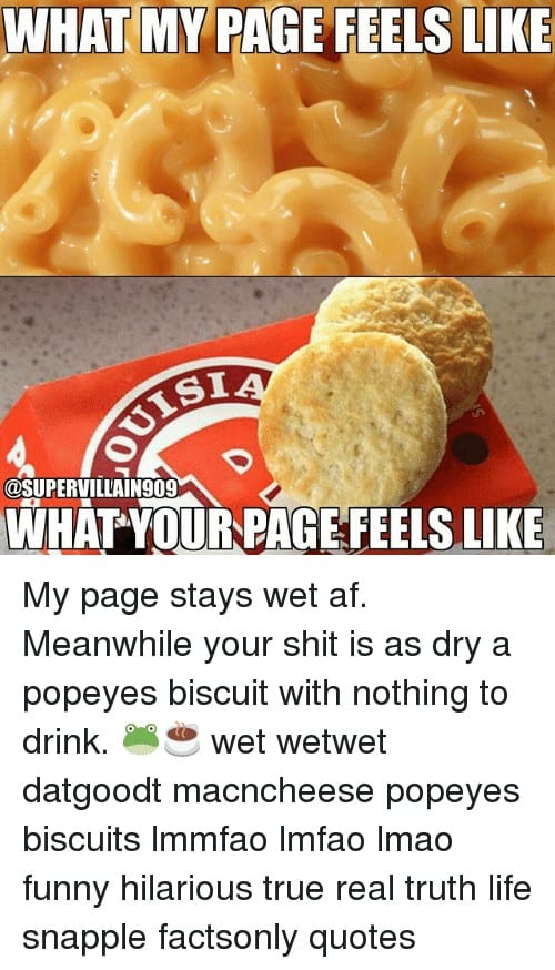 Popeyes Biscuit Meme what my page feelslike supervillain909 what your pag feels like 1887200