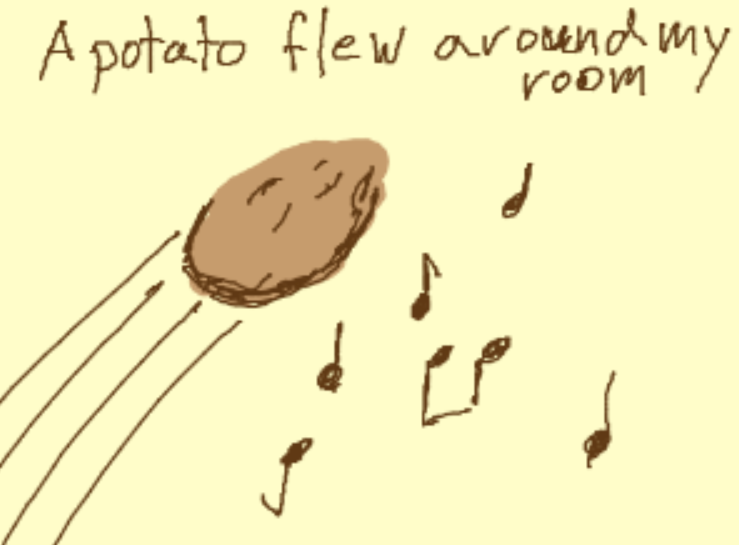 A potato flew around my room lyrics7
