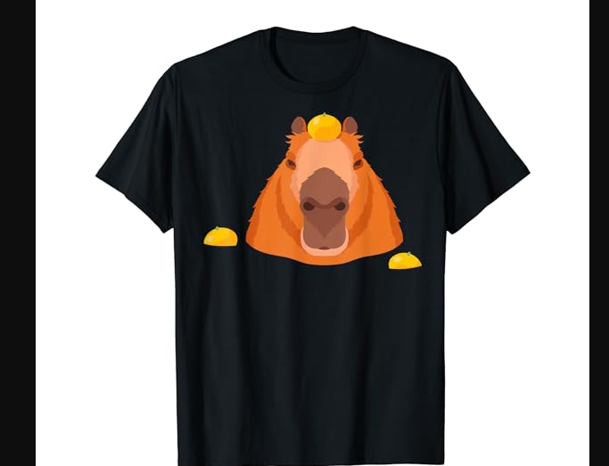 Capybara with orange on head8