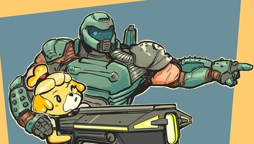 Doomguy and isabelle1