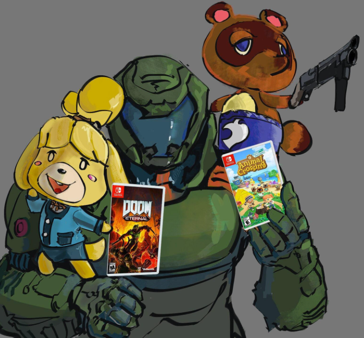 Doomguy and isabelle3
