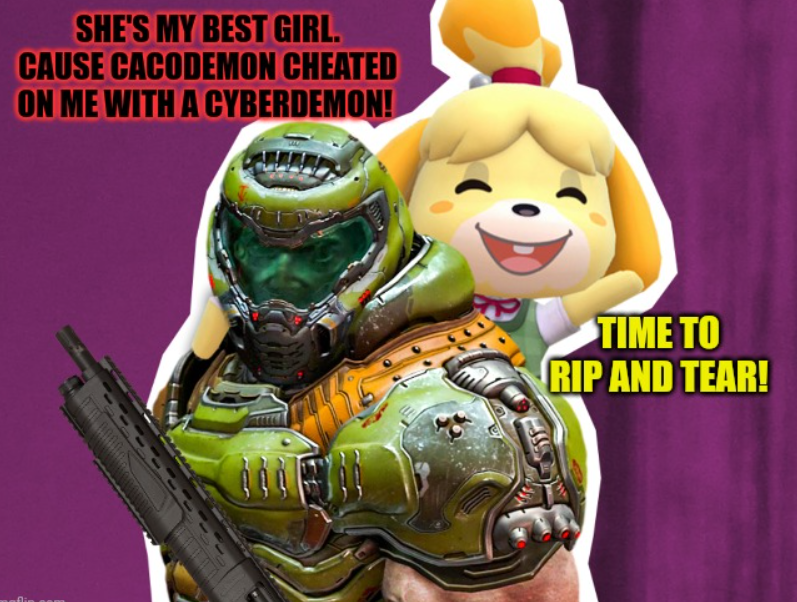 Doomguy and isabelle4