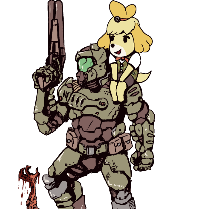 Doomguy and isabelle5