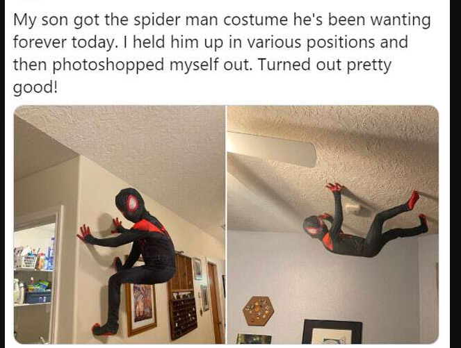 Spider man hanging himself6