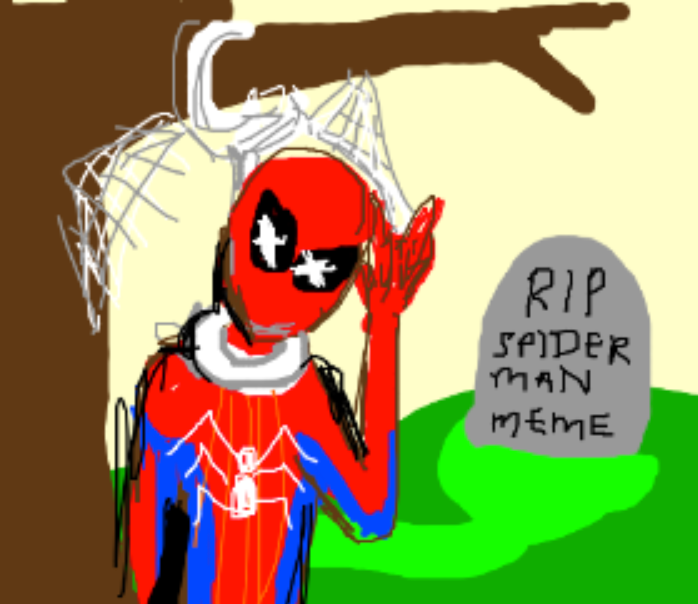 Spider man hanging himself9