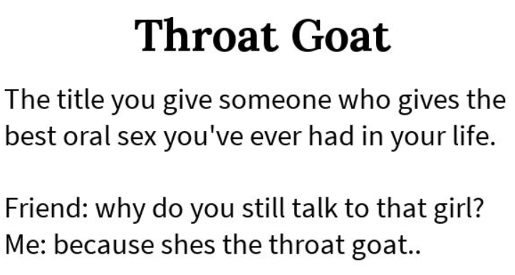 Throat goat urban dictionary1
