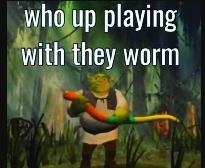 Who up playing with they worm
