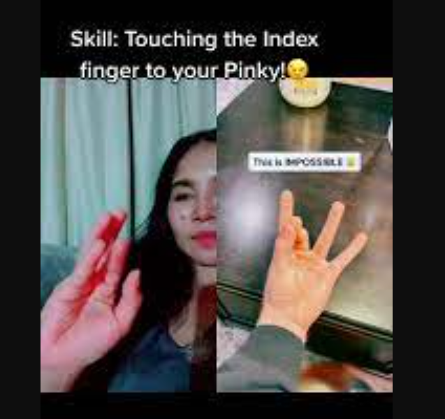 Touching index finger to pinky1